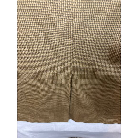 Lauren Ralph Lauren Mens Houndstooth Sport Coat Jacket Tan Size 42R 100 % silk - Picture 12 of 16